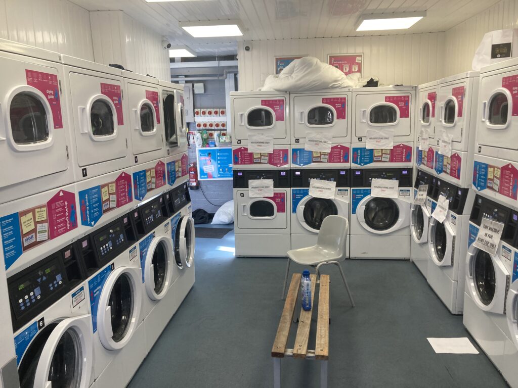 A view of the laundrette at Trinity College in Dublin