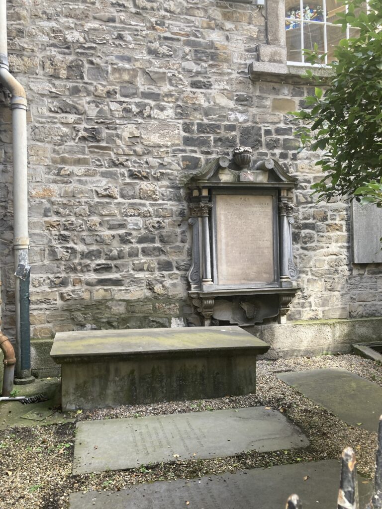 A view of a cemetery in Trinity College Dublin