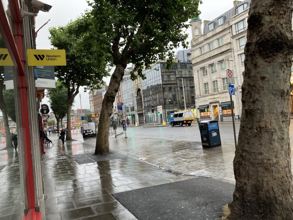 A view on Westmoreland Street in Dublin, Ireland