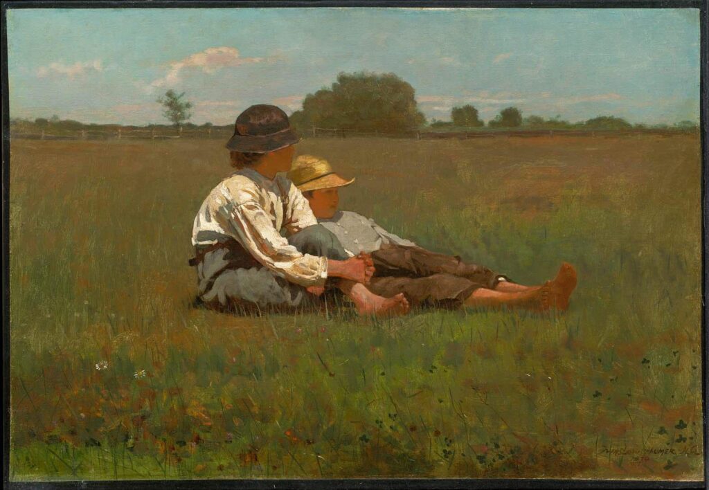 Boys in a Pasture, Winslow Homer. 1874